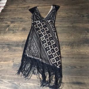 Moda black lace dress